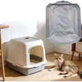 thumbnail image 4 of Smart Cat Litter Box Accessories, Waterproof Soft Fabric Liner for 95L Automatic Cat Litter Box, Non Slip Floor Protector Mat （Grey）, 4 of 6