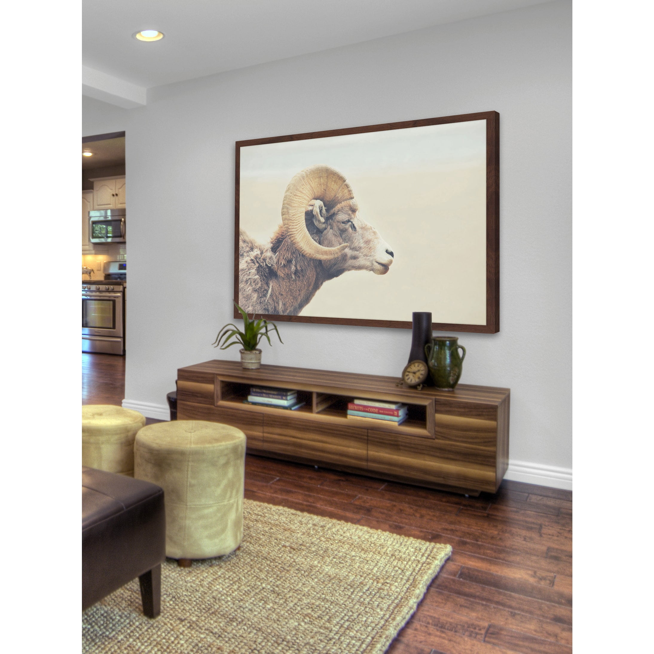 Marmont Hill "Curled Horns" Framed Painting Print