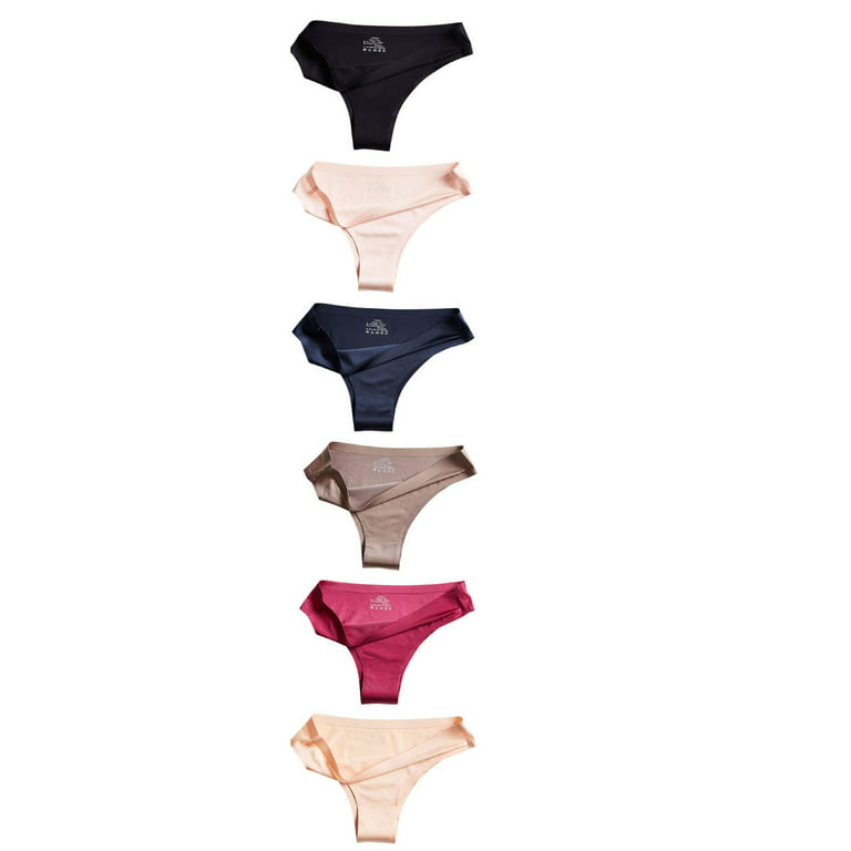 Simplmasygenix Clearance Underwear for Women Plus Size Bikini Botton Sexy  Lingerie 6PCS Women's Ice Silk Panties Silky Comfy Yoga Panties