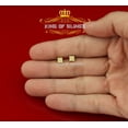 thumbnail image 3 of King of Bling's 0.56ct Cubic Zirconia 925 Yellow Sterling Silver Women's Hip Hop Square Earrings, 3 of 12