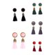 thumbnail image 4 of Pendientes largos Qarigey con Borlas de Cristal Bohemio para Mujer Joyería Vintage Llamativa Negro, 4 of 6