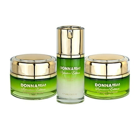 Omorovicza Radiance Renewal Serum - Donna Bella Caviar Signature Collagen Radiance Renewal Set - Facial Skin Care Kit (Cream, Mask & Serum) - Contains Peptides, Pure Caviar & Gold