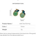 thumbnail image 2 of 14K Gold Cloisonné Butterfly Wing Earrings, Real Natural Jade Dangle Earrings, Elegant Jade Jewelry Gift for Her Happiness, 2 of 5