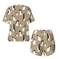 thumbnail image 6 of "Wukai Lovely Penguin Women's Pajama Set - Short-Sleeve Top and Shorts with Elastic Waistband and Pockets for Loungewear, Yoga, and Casual Wear-4X-Large, 6 of 8