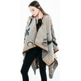 thumbnail image 4 of CoCopeaunt Women Patterned Shawl Wrapes Open Front Poncho Sweater Cardigan Blanket Warm Soft Scarf, 4 of 6