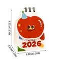 thumbnail image 2 of Funny Apple Design Calendar Desk Calendar, 3D Cartoon Desktop Calendar, Daily & Every Week Days Planner, Cute Home Office Room Decor University, School Calendar 2026, Red Apples, 2 of 6