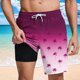 thumbnail image 2 of Pantalones Cortos Casuales para Hombre Imprimir con Bolsillos Pantalones de Playa de Cintura Elástica, Pantalones Cortos de Cintura Elástica para Hombre, 2 of 7