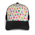 thumbnail image 3 of Naloa Tulips Flowers Adult adjustable Print Baseball Hat, Patchwork curved brim baseball capfor Men and Women, One Size, 3 of 5
