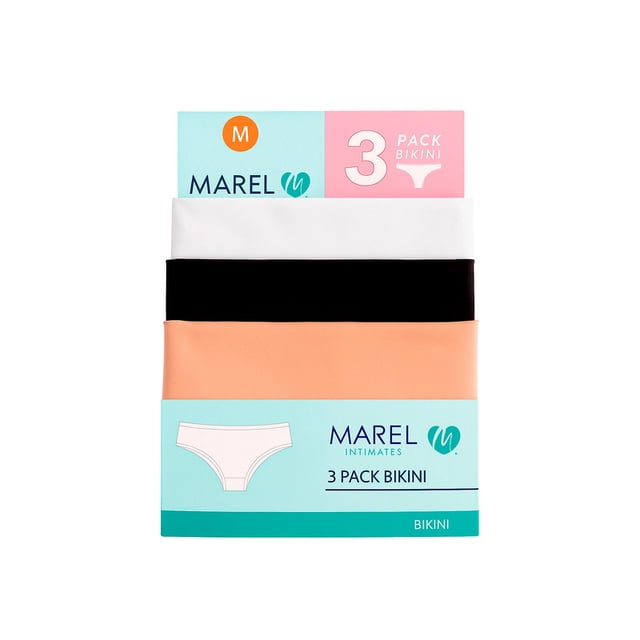 Bóxers Marel para Mujer, Microfibra Multicolor Talla M, 3 Piezas