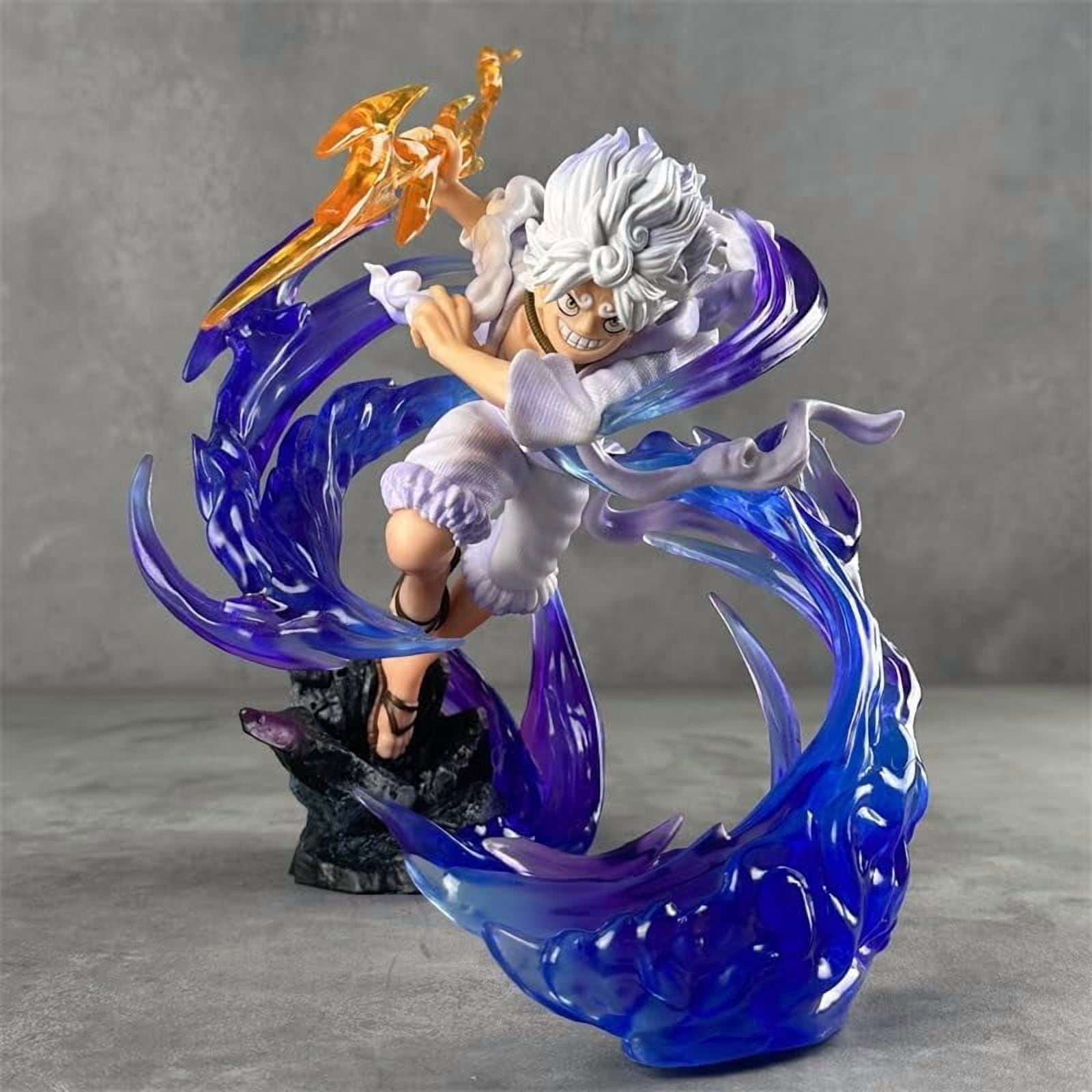 Luffy Figure Fighting Second Flow Sakura Nika Luffy Action Figures 23cm/9.1inch PVC Characters Handicrafts Souvenirs for Anime Fans Gifts (Luffy)