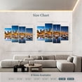 thumbnail image 4 of Elephant Stock Toronto Marina Yachts Wall Art - Horizontal Multi Panel Canvas - Living Room Wall Decor - Places Multi Panel - Blue And Brown Decor - 84" x 54", 4 of 8