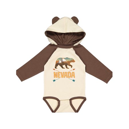 

Inktastic Nevada Vacation Bear Silhouette Gift Baby Boy or Baby Girl Long Sleeve Bodysuit