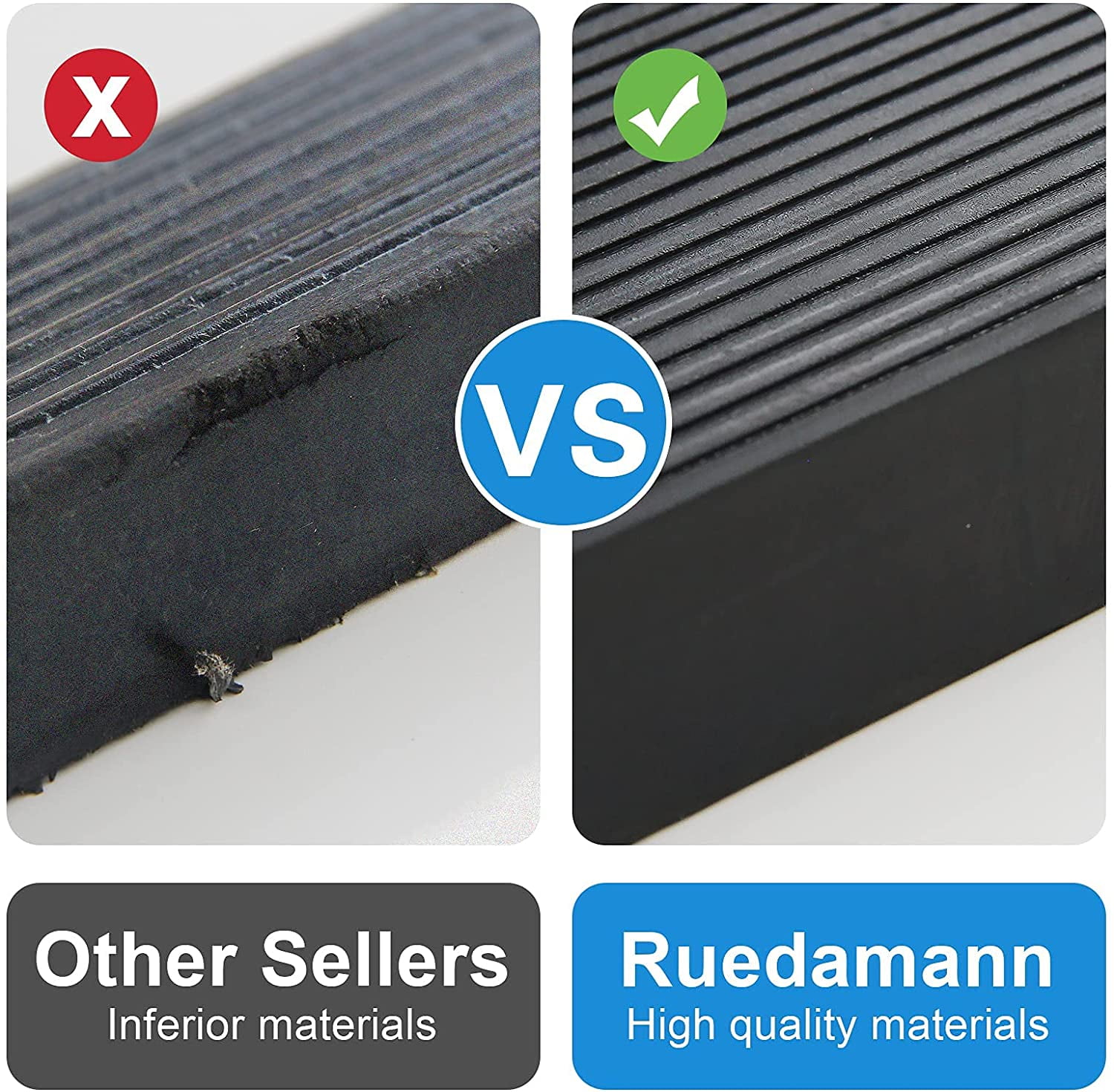 Buy Ruedamann 1.2'' Rise NonSkid Solid Rubber Wheelchair Ramp for