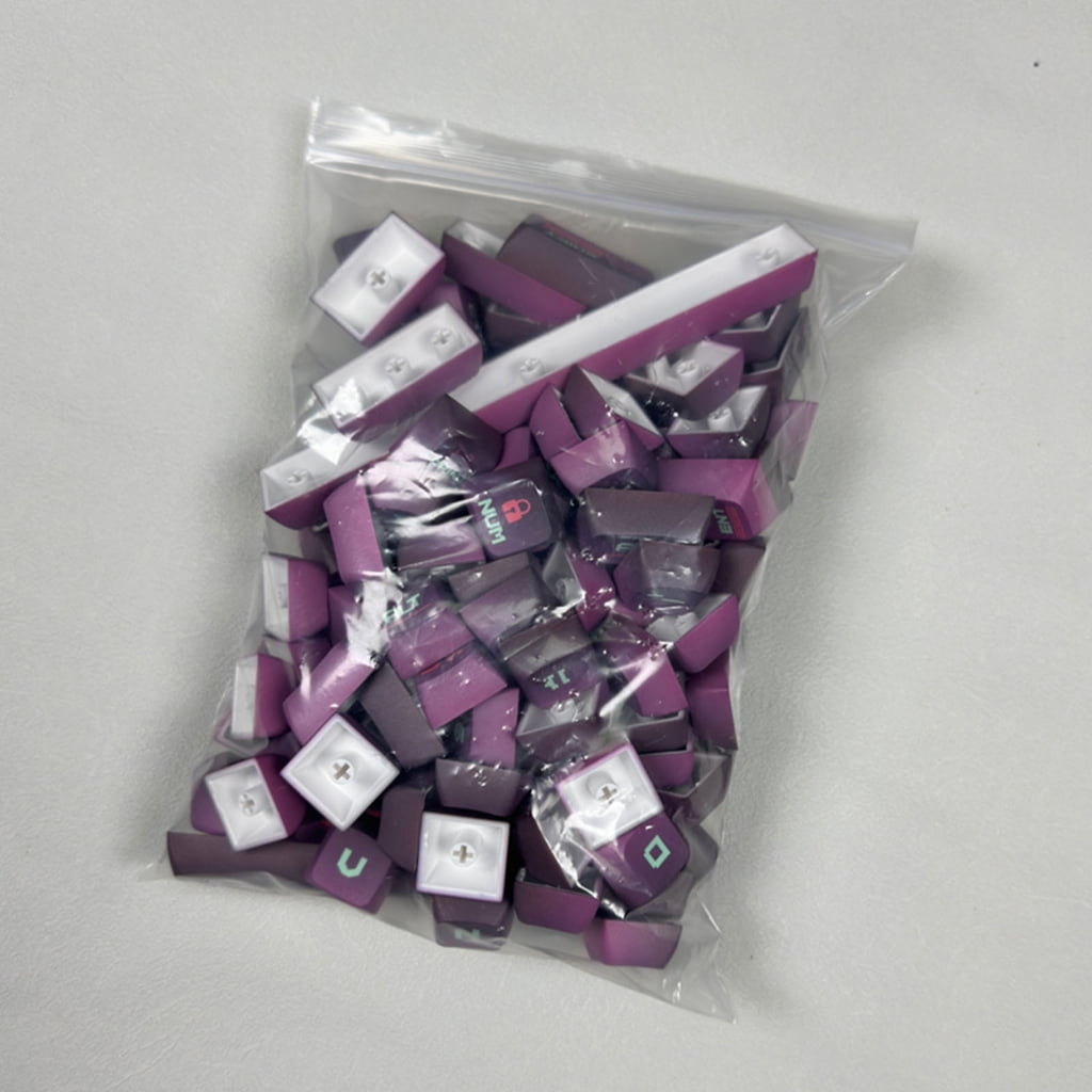 128PCS Keycap Cyber Type Gradually Change Keycaps Set Suitable for Mechanical Keyboards Decoration