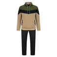 thumbnail image 3 of guisaled Men Tracksuit Set 2 Piece Athletic Colorblock Sports Casual Sweatsuit Pullover Hooded Shirts Drawstring Sweatpants Suit, 3 of 6
