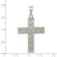 thumbnail image 2 of Sterling Silver Polished & Textured Cross Pendant, 2 of 2