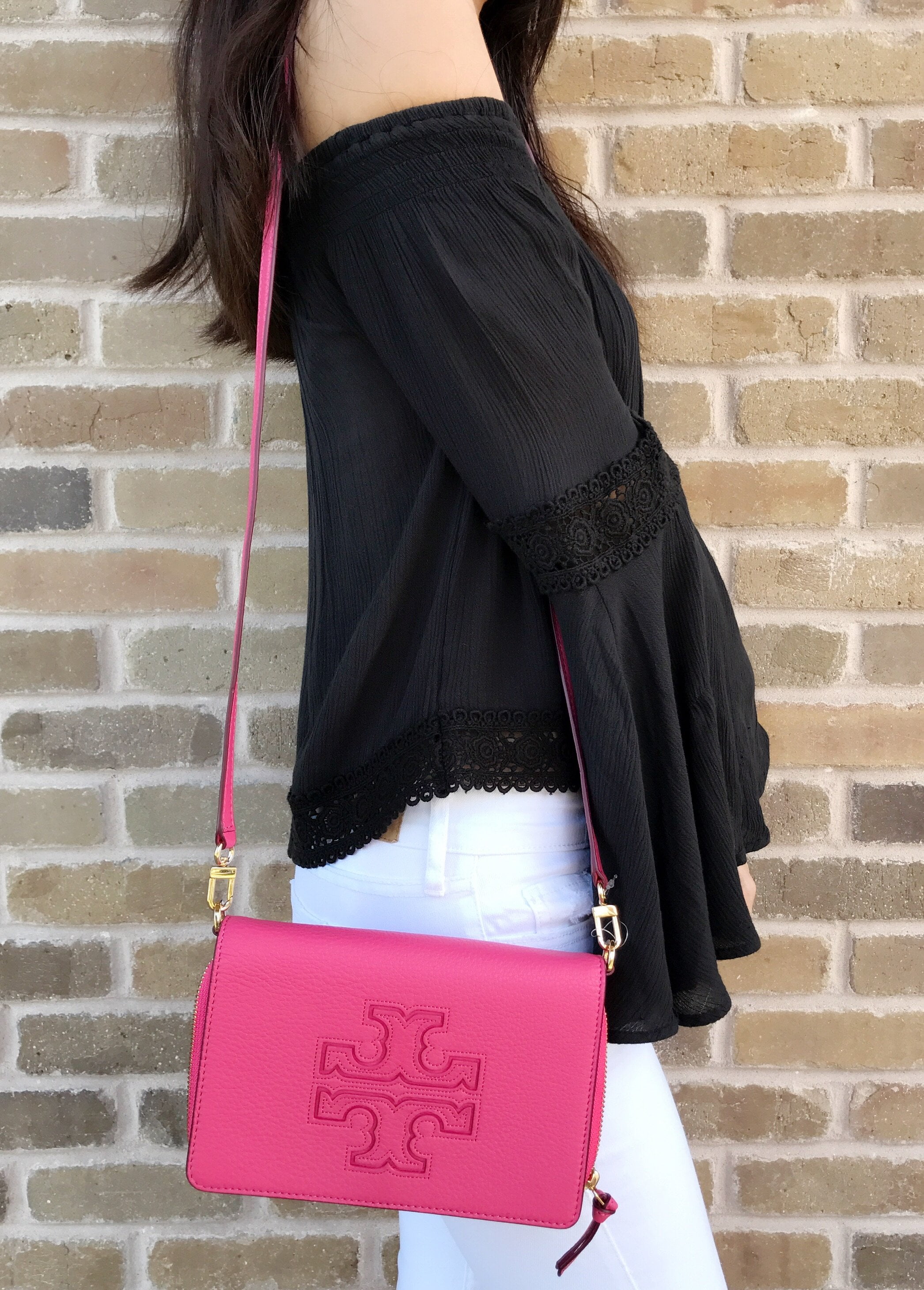hot pink tory burch bag