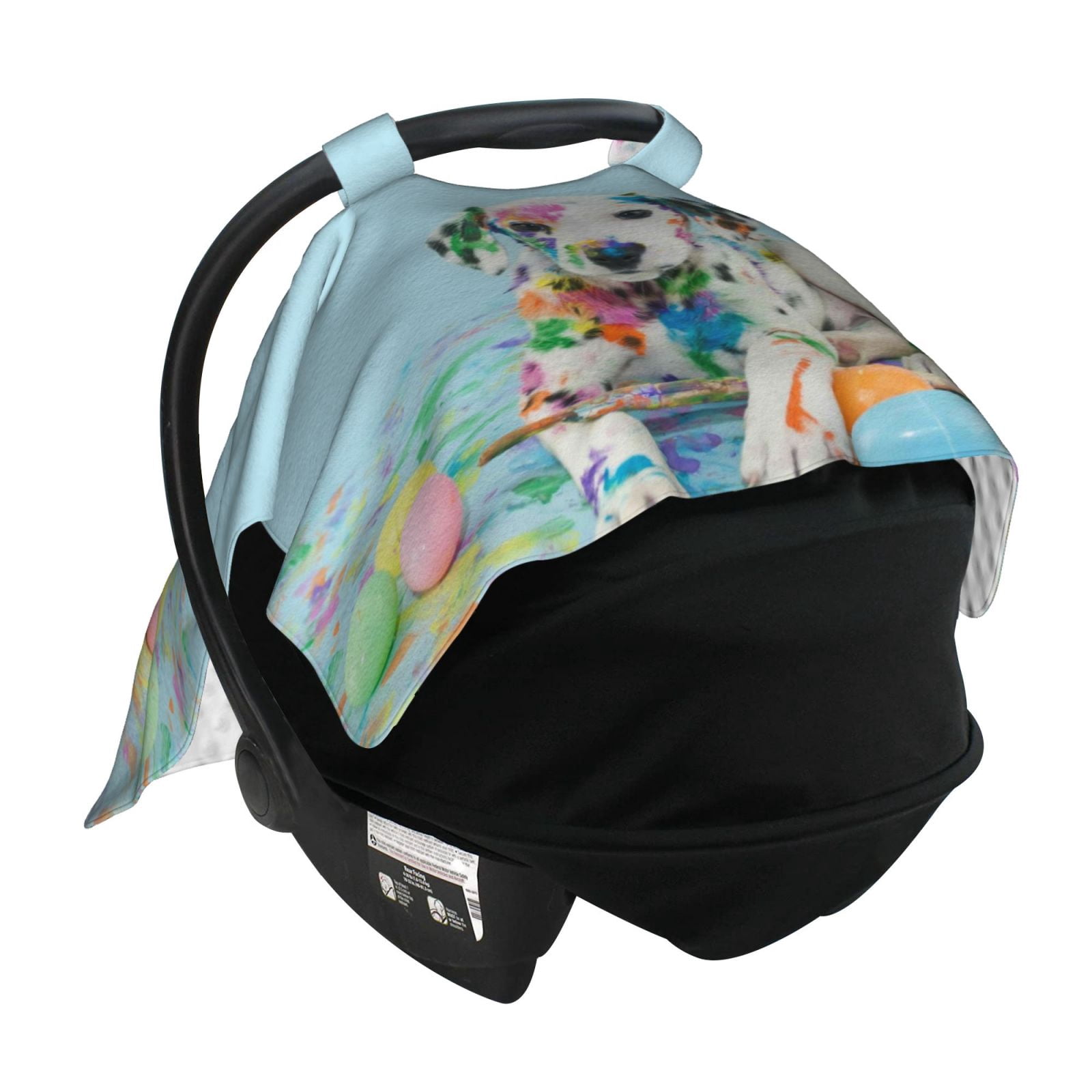 Car Seat Cover Baby - Little Dalmatian Puppy Breathable Infant Car Seat Cover for Baby Carseat, Lightweight Comfort Baby Essentials Must Haves Newborn Stuff for Girl Boy