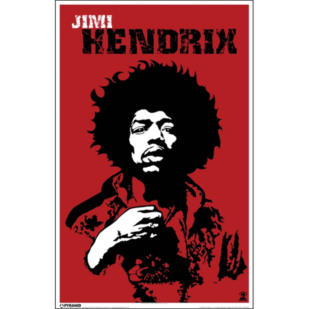 LARGE JIMI HENDRIX WALL ART STICKER IN CUT MATT VINYL TRANSFER