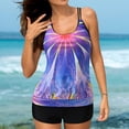 thumbnail image 2 of Striped Control For Women Tummy Swimsuits With Boyshorts Bathing Two Suits Top Swimsuit Women Tummy Control, 2 of 9