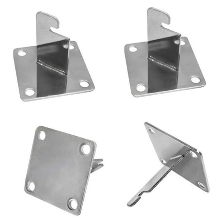 

Set of 4 Pieces Heavy Duty 3 Inch x 3 Inch Gridwall Mount Brackets Hook Hangers Store