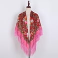 thumbnail image 2 of Foulard Personnalisée pour Femmes 2025, Imprimé Hiver, Franges, Carrée, Chapeau de Voyage, 2 of 5