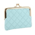 thumbnail image 2 of Unique Bargains 1 Pc Coin Purse Wallet Argyle Texture Clip Buckle Coin Purse Pouch Blue, 2 of 5