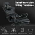 thumbnail image 5 of Bigzzia Gaming Chair with Footrest, Ergonomic Game Chair with Lumbar Support & Headrest, Height Adjustable with 360°Swivel Wheels, Black, 5 of 10