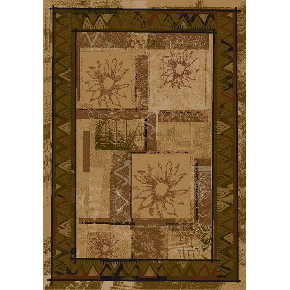 Milliken Innovations Area Rug SOLEIL MAIZE Soleil Maize Blocks Petals 7' 8" x 10' 9" Rectangle