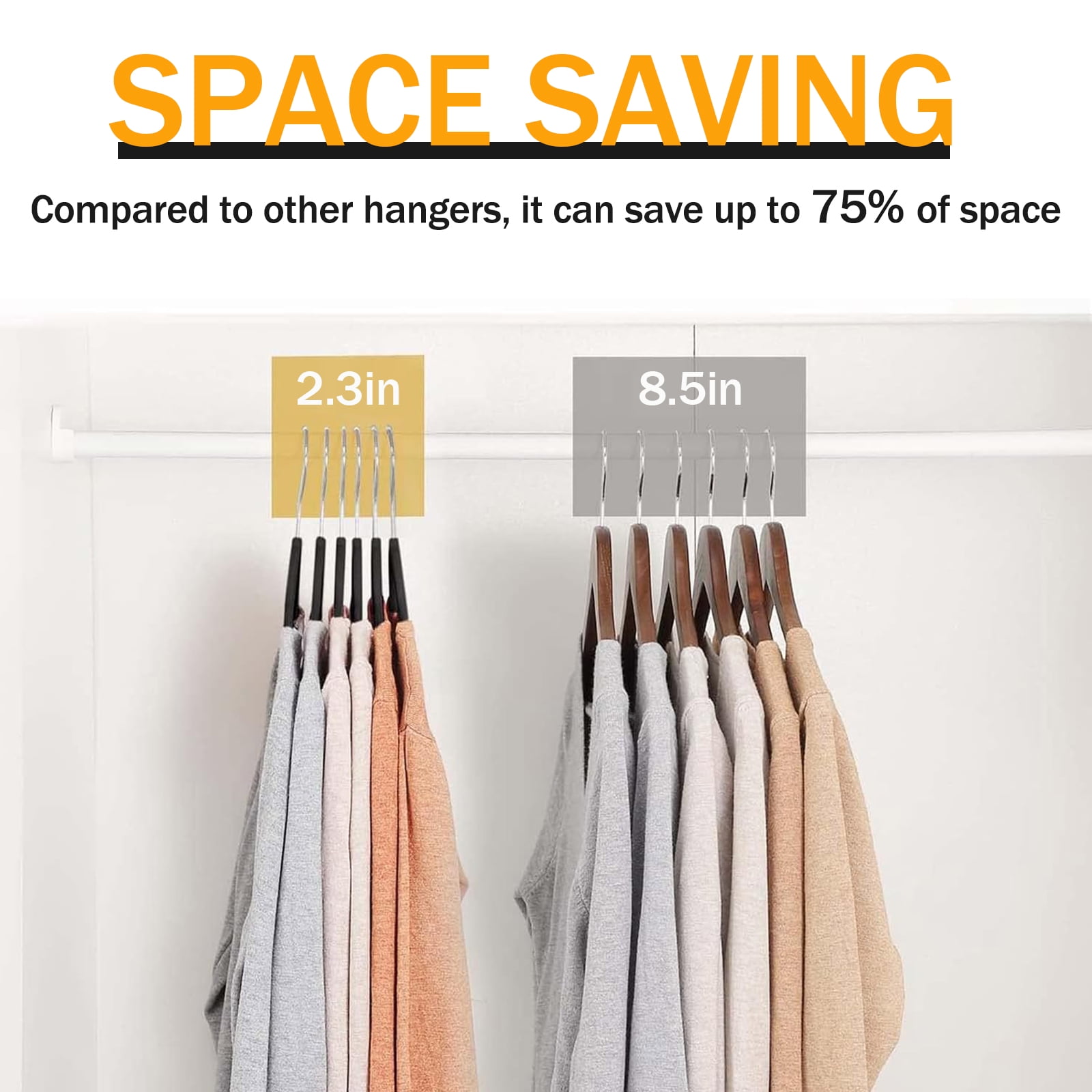 EasyPAG Velvet Hangers 30 Pack, Non-Slip Clothes Hangers, Suit Hangers with Shoulder Notches, Pants Bar, 360° Swivel Hook, Space-Saving, for Closet, Black