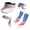 American Flag, variant on Chririnla Hippie Skull Visor Hats for Mens Womens Gothic Athletic Caps Tennis Golf Visor Headband Arm Sleeve 5Piece Sun Protection Essentials