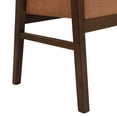 thumbnail image 4 of Christopher Knight Home 46.25" Mid Century Curved Cane Upholstered Loveseat, Walnut+Caramel, 4 of 9
