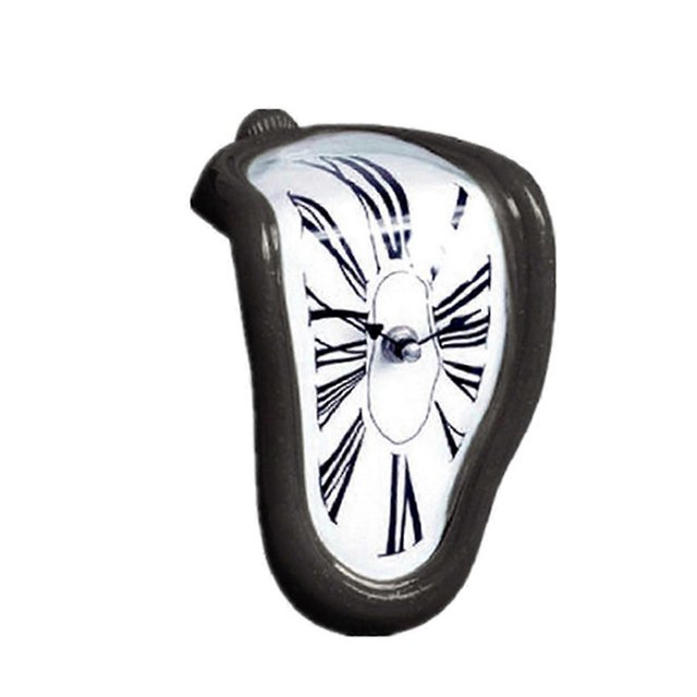 Surreal Distorted Clock 175*115*145mm Silent Scanning Melting Watch Pedestal Clock Gift Decoration