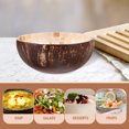 thumbnail image 6 of FRCOLOR Coconut Shell Bowl for Decor Assorted Color Natural Style MultiFunction Coconuts Bowl Lightweight, 6 of 8