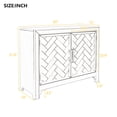 thumbnail image 3 of Sideboard Buffet Table, Vintage Buffet Cabinet with Storage, Adjustable Shelf Wood Console Table, 2 Doors Small Hallway Entry Table, Gray Accent Cabinets for Living Room, Bedroom, 3 of 10