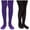 Purple/Black, variant on Jefferies Socks Girls Stripe Nylon Halloween Christmas Dress Tights 2 Pack