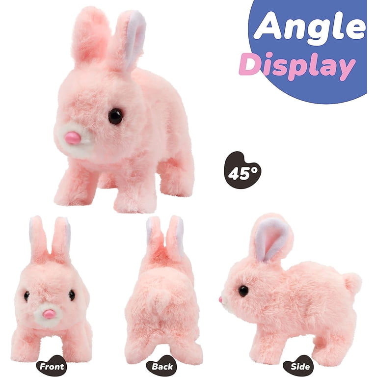 Hopearl Hopping Rabbit Interactive Electronic Plush Bunny Toy with