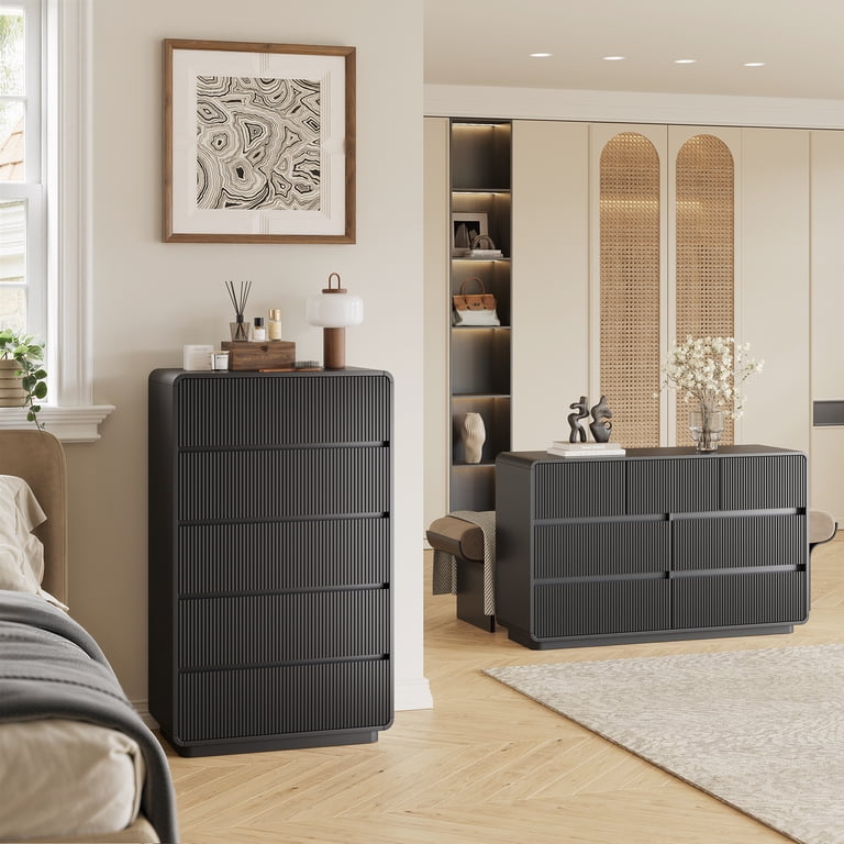 tall dresser black Frances Woven Rattan 4 Drawer Dresser, - daals Perfect Size Black Tall Dresser With Five