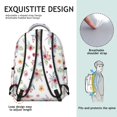 thumbnail image 5 of Pioneer Flower Floral Print Pattern Backpack for School, Cute School Bag with Adjustable Shoulder Straps and Padded Back, 15.3"x11"x7.1", 5 of 5