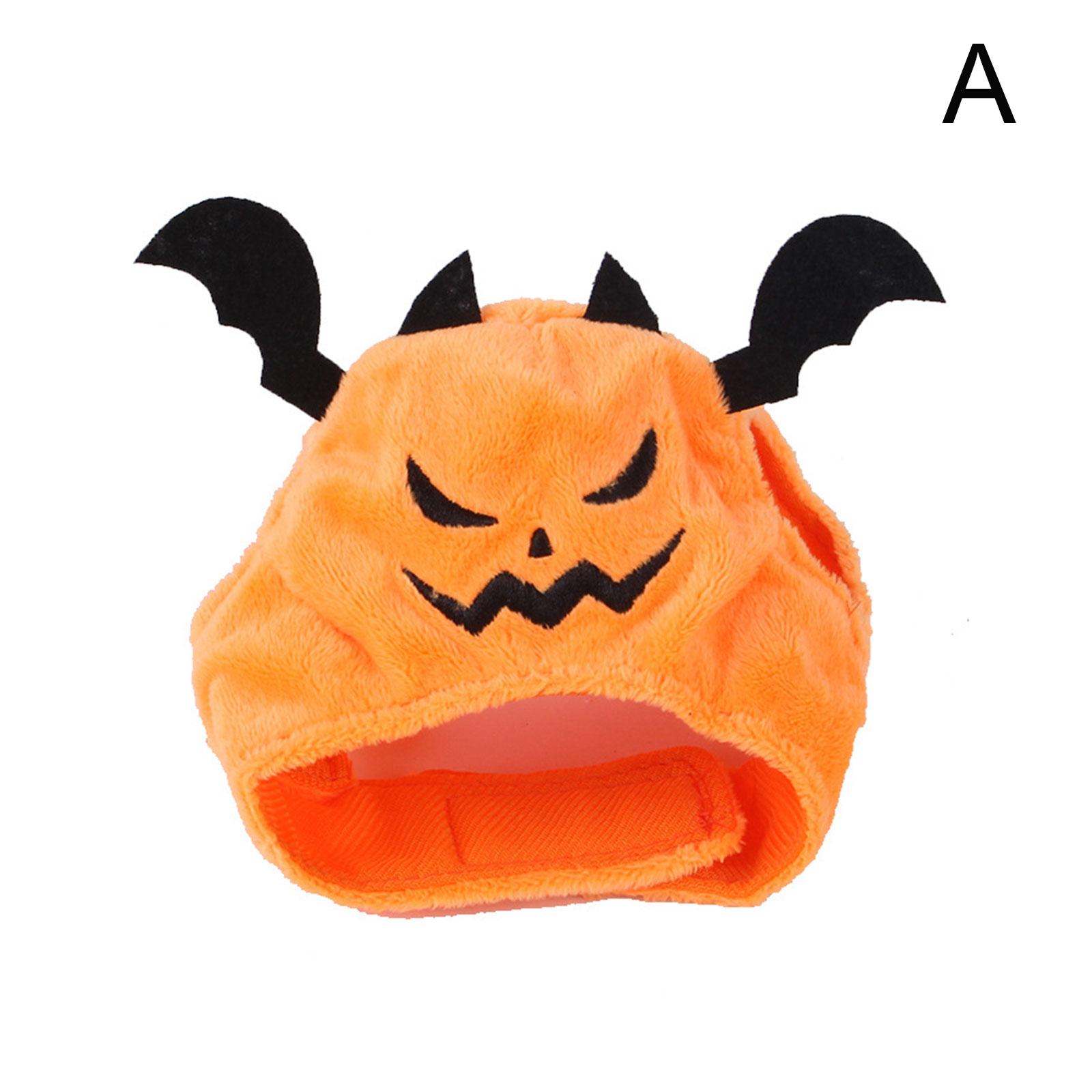 Cute Pet Pumpkin Hat Halloween Cat Bat Hat Dress Up Headdress Small Dog
