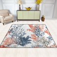 thumbnail image 2 of Yayeee Area Rugs for Living Room 6.7'x4.8' Indoor Non Slip Washable Bedroom Carpet, White Sea Plants, 2 of 5
