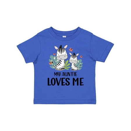 

Inktastic Zebra My Auntie Loves Me Gift Toddler Boy or Toddler Girl T-Shirt