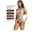 thumbnail image 2 of Women Waist Trainer Bodysuit Slim Full Body Shapewear Seamless Round Neck Jumpsuits Tummy Control Tops, 2 of 6