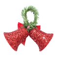 thumbnail image 4 of Doble Campana Holiday Time Con lentejuelas de cristal rojas, 4 of 4