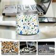 thumbnail image 6 of Yayeee Ashtray with Lid for Cigarette Smokeless Stainless Steel Home Ash Holder, Blue Simple Shapes, 6 of 7