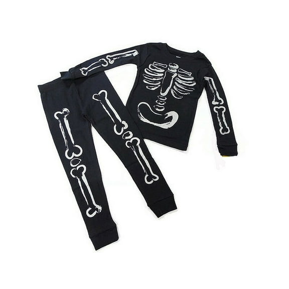 Carter's Halloween Skeleton Metallic Print Cotton Pajama Pants Set 4T