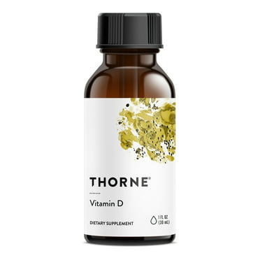 THORNE Vitamin D Liquid - Vitamin D Supplement - Supports Healthy Bones and Muscles, Cardiovascular Health, and Immune Function* - 1 Fl Oz (30 ml)- 600 servings