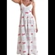 thumbnail image 1 of Vestido Bohemio de Verano 2025 para Mujer, Sin Mangas, con Estampado Floral y Fruncido Rojo XL, 1 of 8