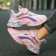thumbnail image 6 of Zuwimk Boys Girls Sneakers Slip on Lightweight Kids Running Walking Shoes Breathable for Toddler/Little Kid/Big Kid(Pink,12-12.5 Years), 6 of 7