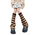 thumbnail image 5 of Diconna Women Knitted Leg Warmers, Knee High Preppy Style Ribbed Leg Warmers for Teen Girls One Size, 5 of 5